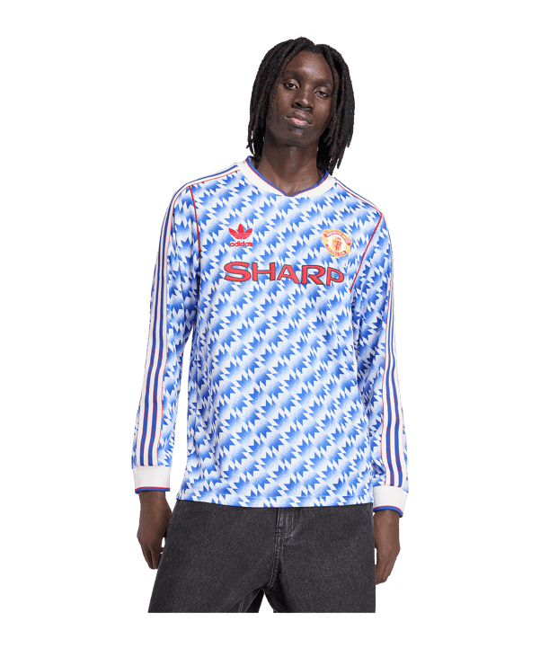 adidas Manchester United 90 Trikot Langarm Away Mehrfarbig - mehrfarbig