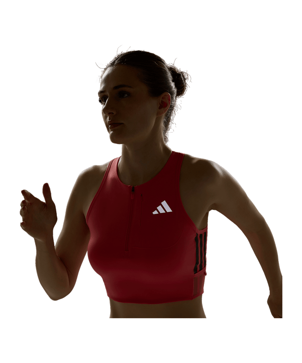 adidas Running Crop T-shirt Donna Rosso - rosso