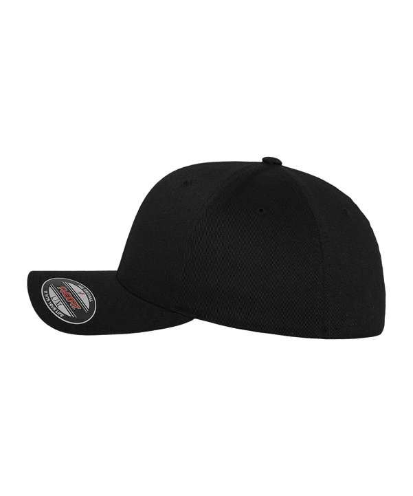 Flexfit Wooly Combed Baseball Mütze Schwarz - schwarz