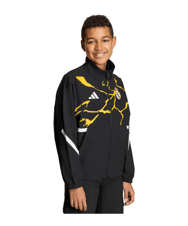 adidas Real Madrid Avengers Anthem Jacke Kids Schwarz - schwarz