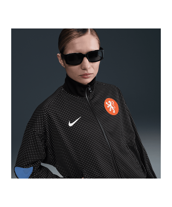 Nike KNVB Niederlande Anthem Jacke Damen Schwarz F010 - schwarz