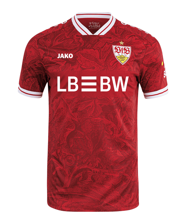 JAKO VfB Stuttgart Maglietta Away 2025/2026 Rosso C110 - rosso