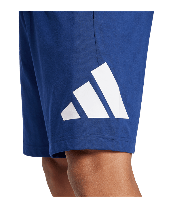 adidas Big Logo Sweatshot Short Blau - blau