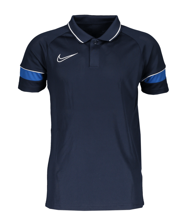 Nike Academy 21 Poloshirt Kids Blau Weiss F453 - blau