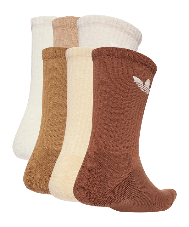 adidas Originals Trefoil Crew Cushion 6 Pair Socken Weiß - weiss