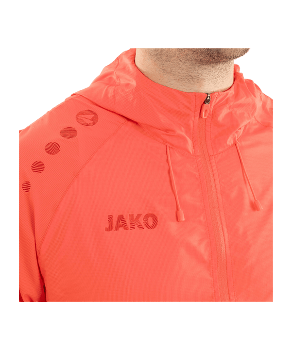 JAKO Flow Lightweight Jacke Orange F365 - orange