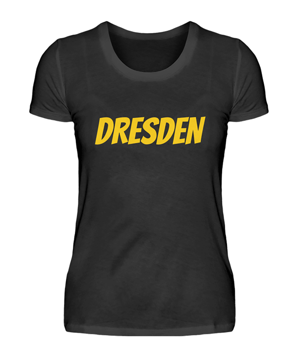 Damen T-Shirt "Dresden" Schwarz - schwarz