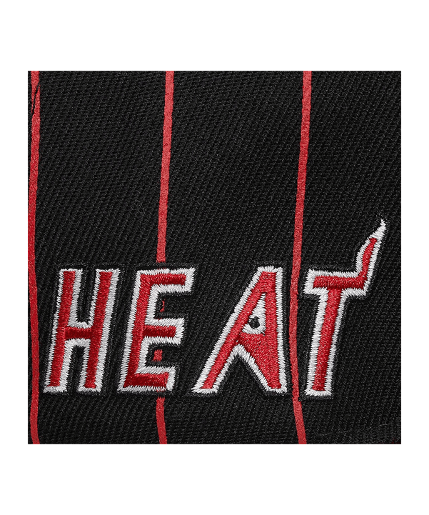 Mitchell and Ness NBA Miami Heat Patch Snapback Cap Schwarz - schwarz