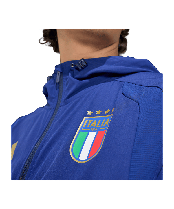 adidas Italien Tiro Travel Windjacke Blau - blau