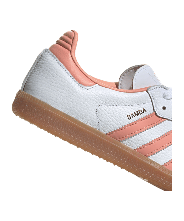 adidas Originals Samba OG Damen Weiss Rot Beige - weiss