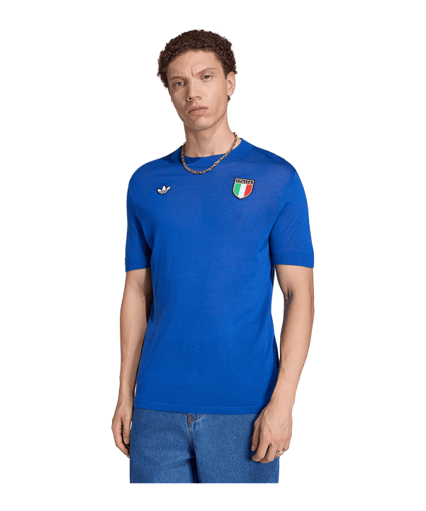 adidas FIGC Italien 70s Trikot Blau - blau