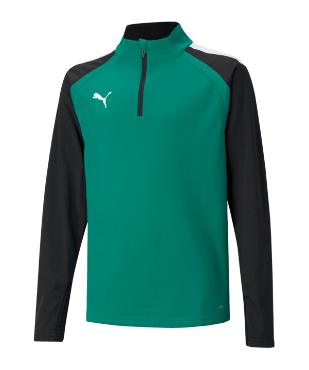 PUMA teamLIGA HalfZip Sweatshirt Grün Schwarz F05 - gruen