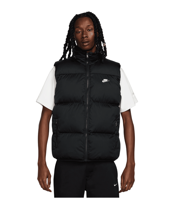 Nike Therma-FIT Puffer Weste Schwarz Weiss F010 - schwarz