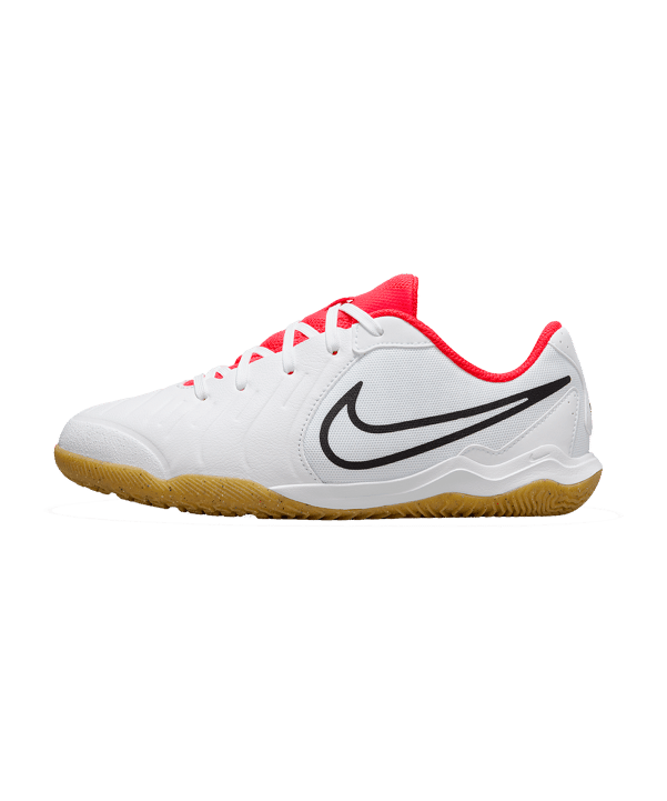 Nike Jr Tiempo Legend X Academy IC Halle Ready Kids Weiss Schwarz Rot F100 - weiss
