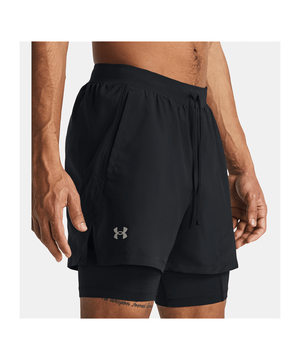 Under Armour Launch 5in 2-In-1 Short Schwarz F001 - schwarz