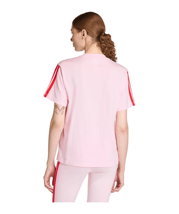 adidas Essentials 3 Stripes T-Shirt Damen Rosa - rosa