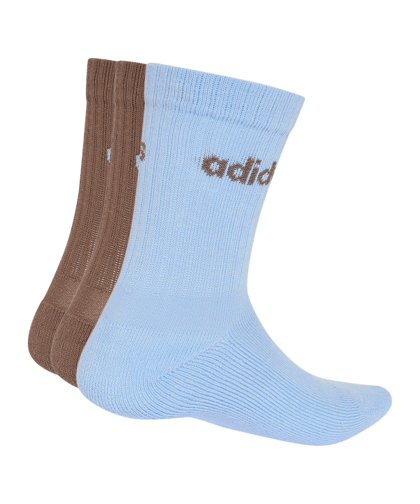 adidas Cushioned Linear Crew 3P Socken Blau