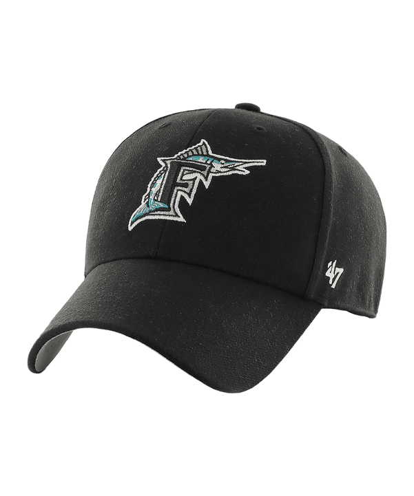 '47 Brand Brand MLB Miami Marlins Sure Shot 47 MVP Cap Schwarz - schwarz
