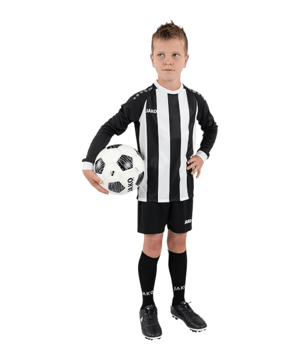JAKO Inter Trikot langarm Kids Schwarz Weiss F814 - schwarz