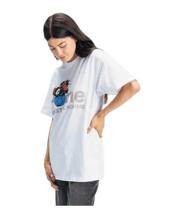 Market Smiley de les Homme T-Shirt Weiss - weiss