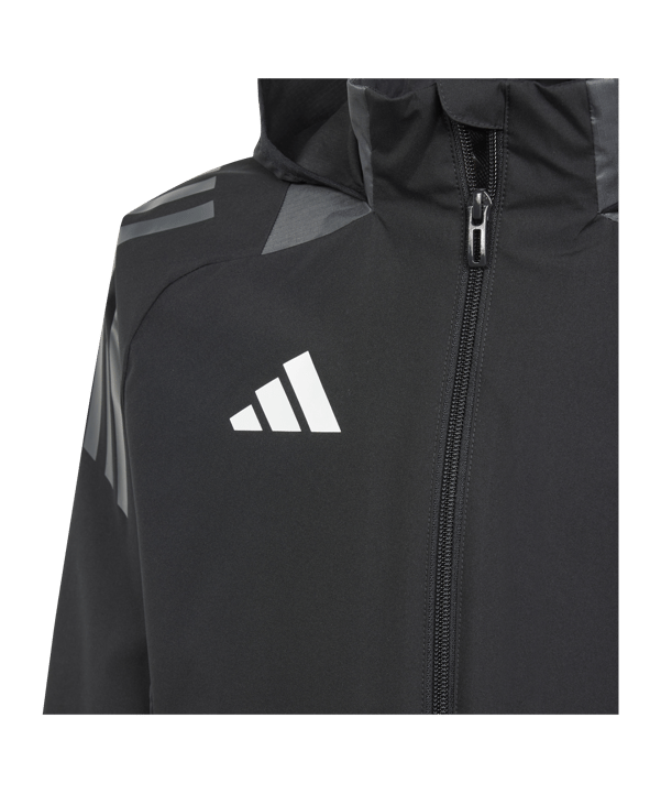 adidas Tiro 24 Competition Jas Voor Alle Weersomstandigheden Kids Zwart - zwart