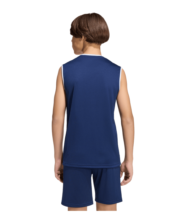 adidas Entrada 26 Trikot Kids Dunkelblau - weiss