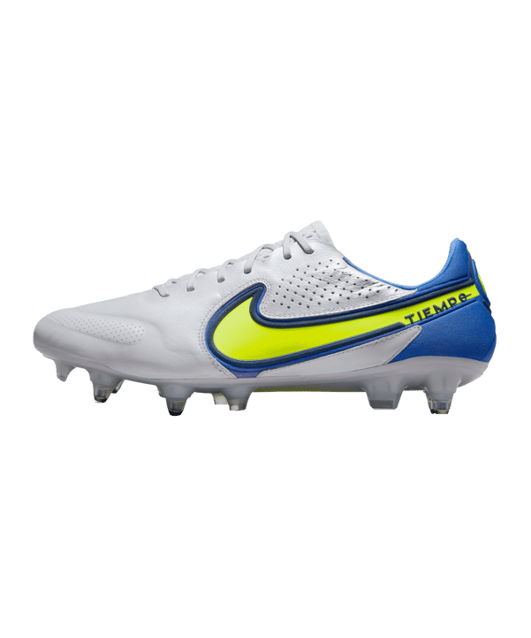 Nike Tiempo Legend IX Recharge Elite SG-Pro AC Grau Gelb Blau F075 - grau