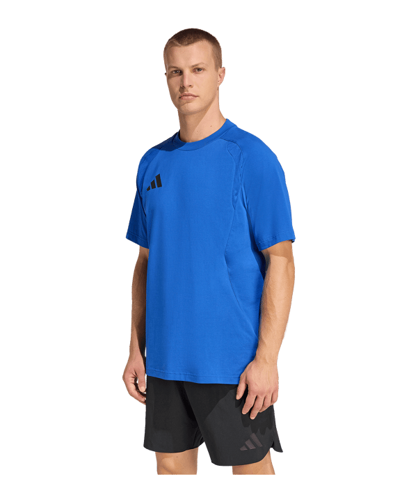 adidas Tiro Travel T-Shirt Blau - blau