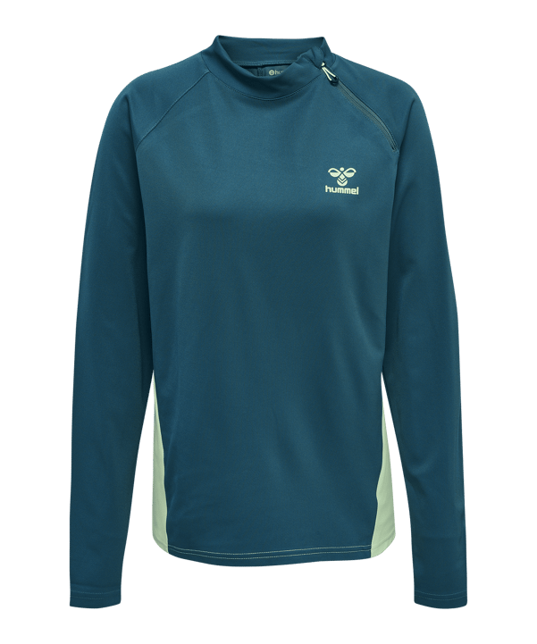 Hummel Action Half Zip Sweatshirt Damen Blau F7059 - blau
