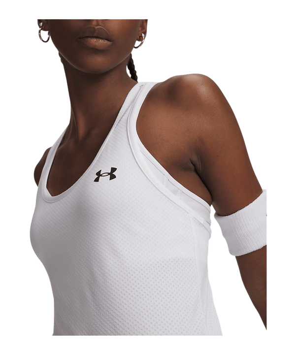 Under Armour Tech Mesh Racer Canottiera Donna Bianco C100 - bianco