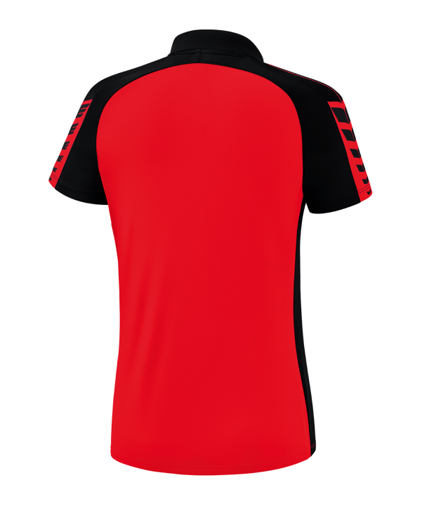 Erima Six Wings Poloshirt Damen Rot Schwarz - rot