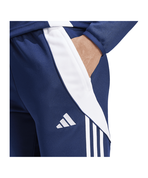 adidas Tiro 24 Trainingshose Damen Blau Weiss - blau