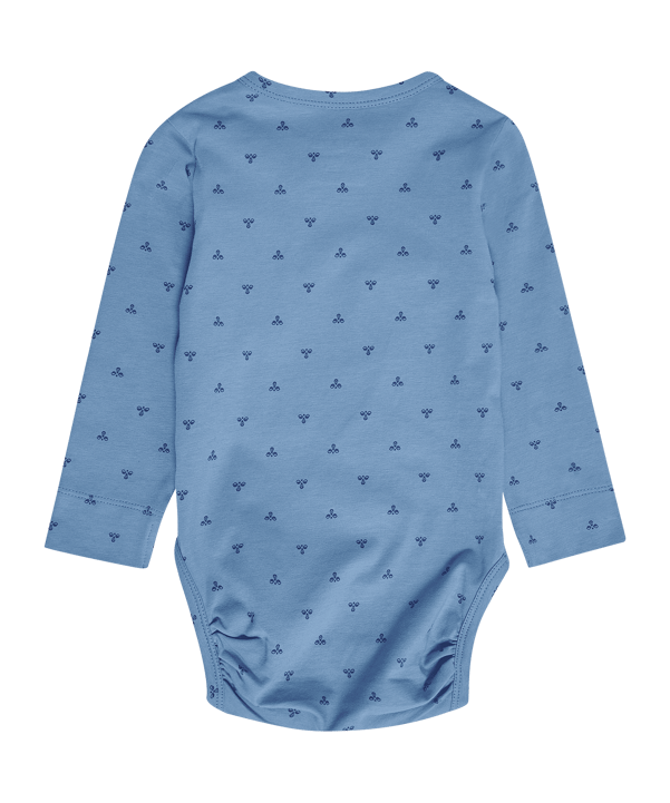 Hummel Mini Bee Aop Body L/S Anzug Kids Blau F7162 - blau