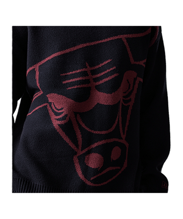 New Era NBA Knit Chicago Bulls Sweatshirt Schwarz - schwarz