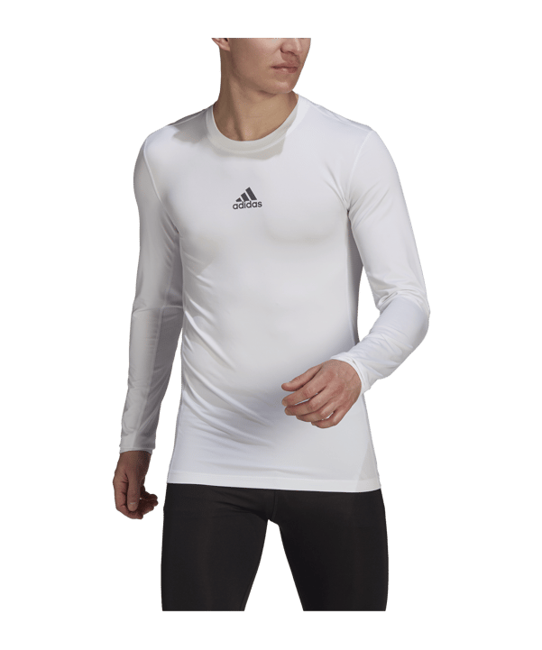 adidas Techfit Shirt langarm Weiss - weiss