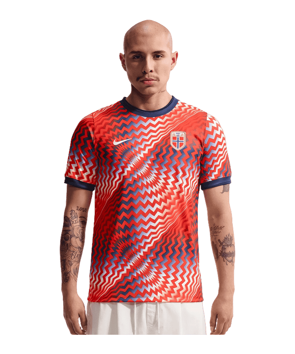Nike NFF Norwegen Prematch T-Shirt WM 2026 Rot F673 - rot