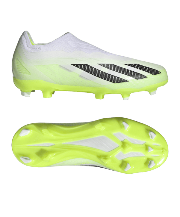 adidas X Crazyfast.1 LL FG Crazyrush Kids Weiss Schwarz Gelb - weiss
