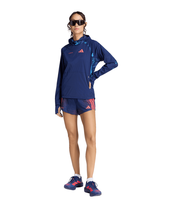 adidas Adizero Labrum Gel Hardloopshorts Dames Donkerblauw - rood