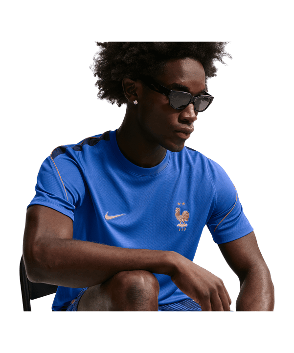 Nike FFF Frankreich Trainingsshirt Blau F480 - blau