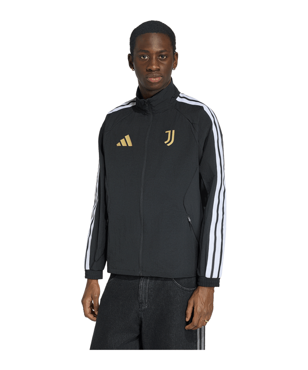 adidas Juventus Turin Anthem Jacke Schwarz - schwarz