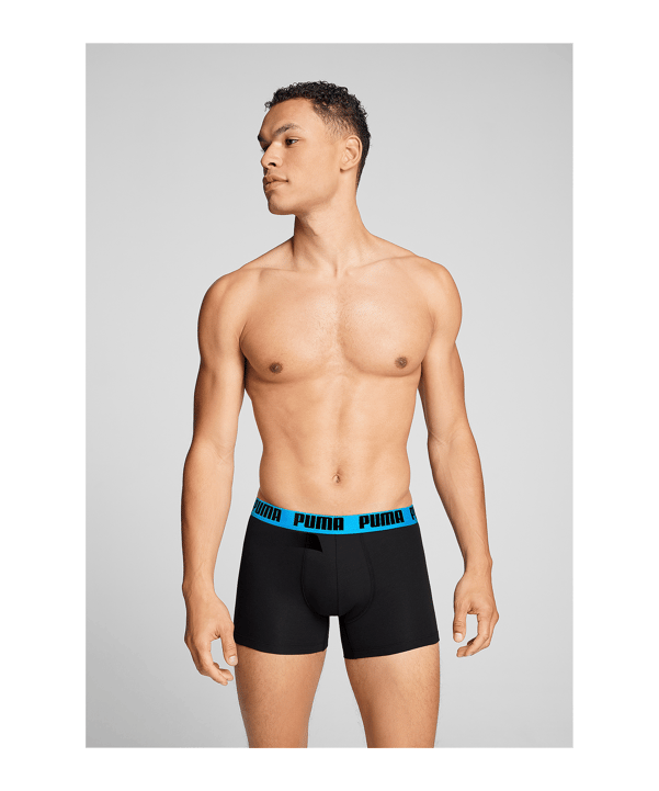 PUMA Everyday Basic 2P Boxershort Schwarz F009 - schwarz