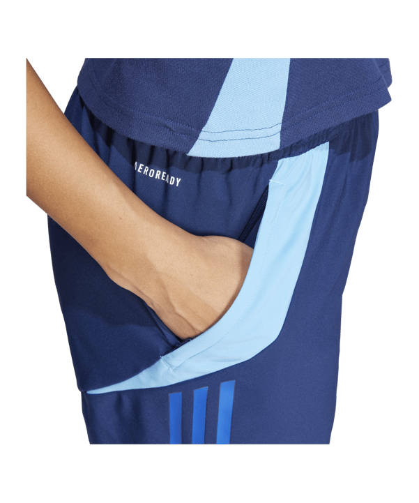 adidas Tiro 24 Competition Downtime Short Damen Blau - blau