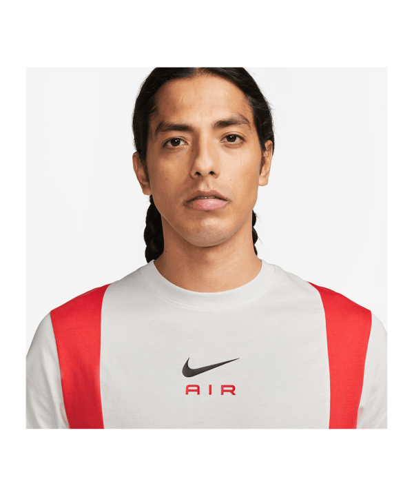 Nike Air T-Shirt Weiss Rot F121 - weiss