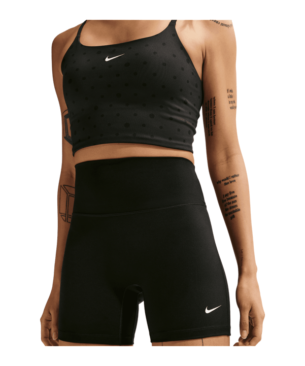 Nike One High Waisted 5" Legging Dames Zwart K010 - zwart