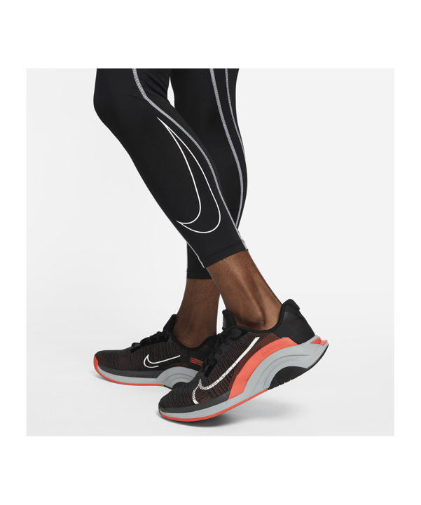 Nike Pro Dri-FIT 3/4 Tight Schwarz Weiss F011