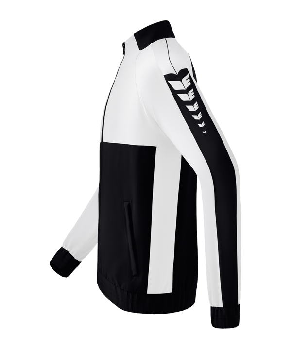Erima Six Wings Präsentationsjacke Schwarz Weiss - schwarz