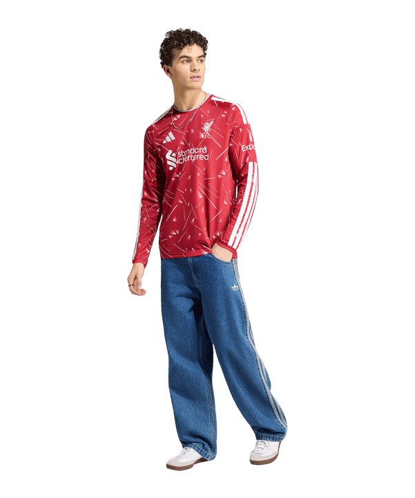 adidas FC Liverpool Trikot Langarm Home 2026/2027 Rot - rot