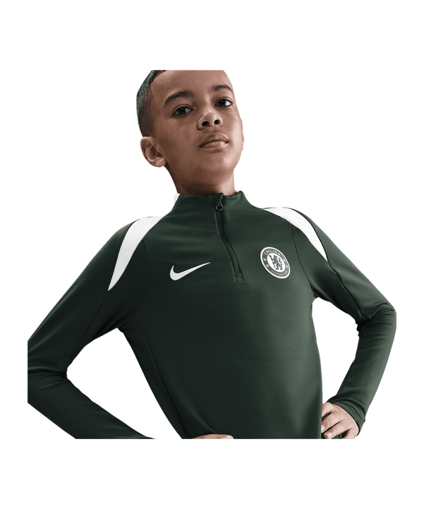 Nike FC Chelsea London Strike Drill Top Sweatshirt Kids Grün F347 - gruen