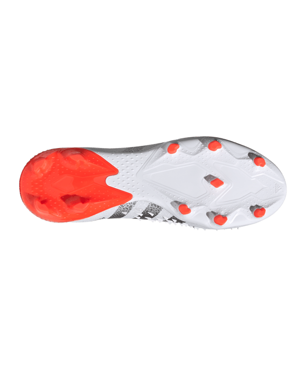 adidas Predator FREAK.2 FG White Spark Weiss Grau Rot - weiss