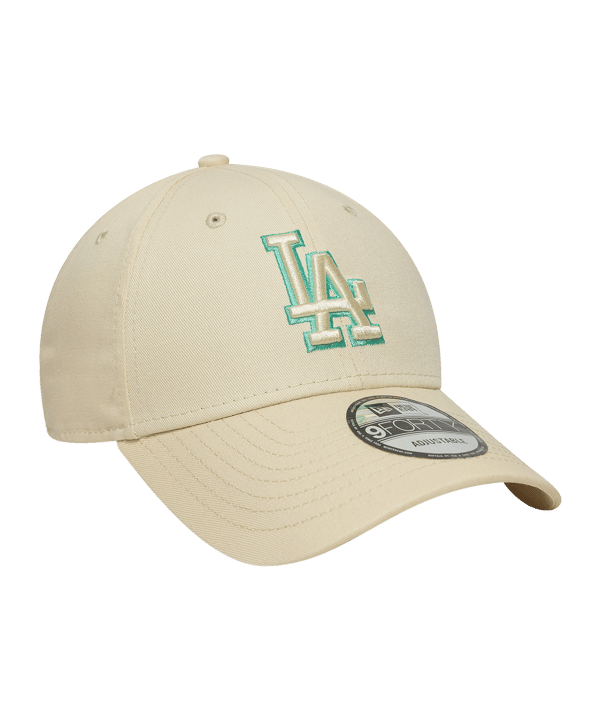 New Era MLB Los Angeles Dodgers Team Outline 9Forty Cap Beige - beige